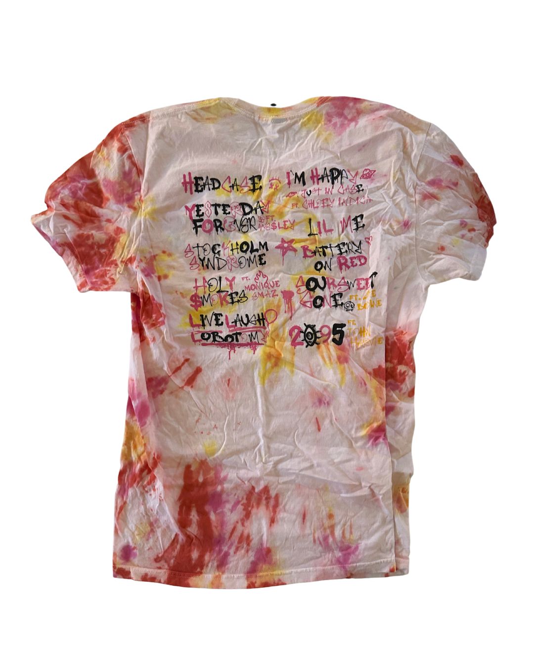 MEDIUM red/pink/yellow tie dye YESTERDAY FOREVER! shirt
