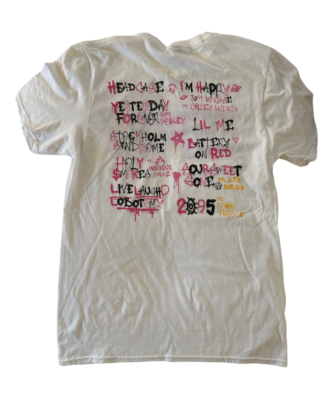 white YESTERDAY FOREVER! shirts