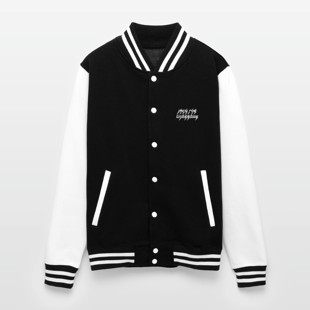 jtu logo varsity jacket - black/white
