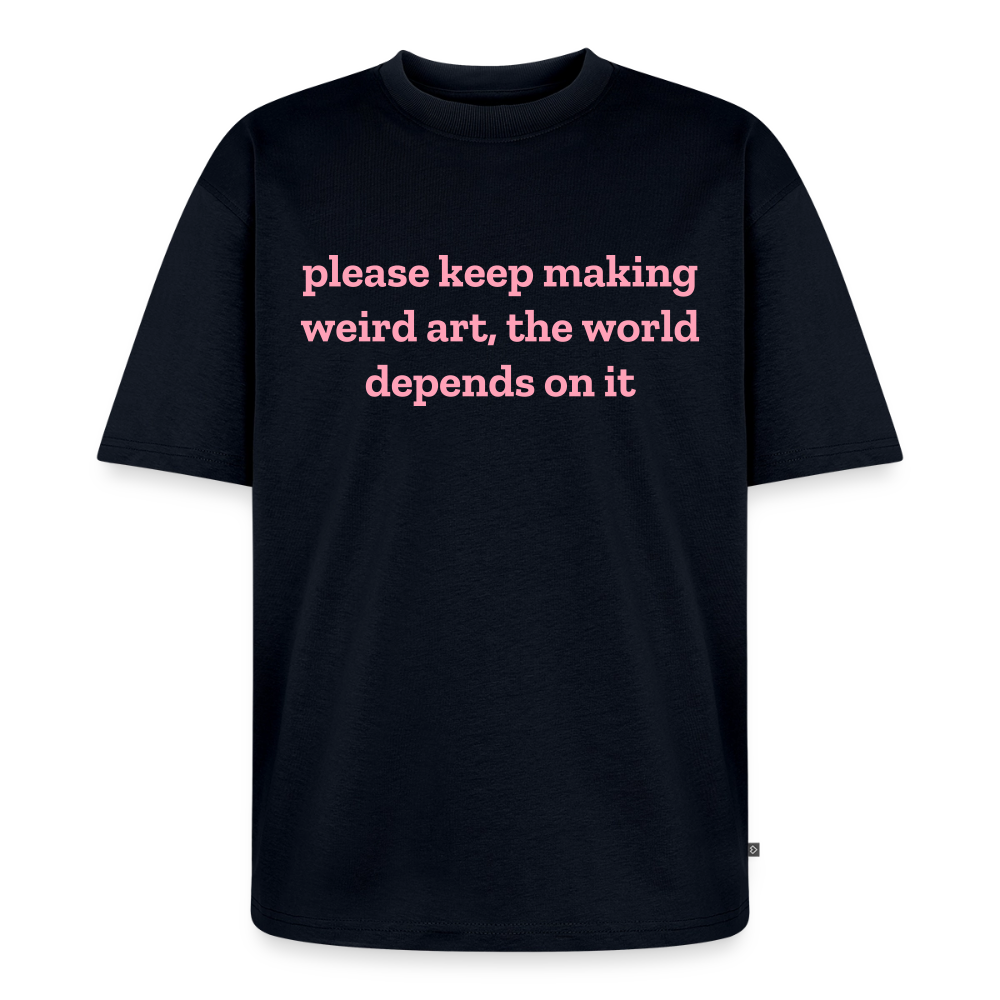 keep making weird art shirt (plain) - navy