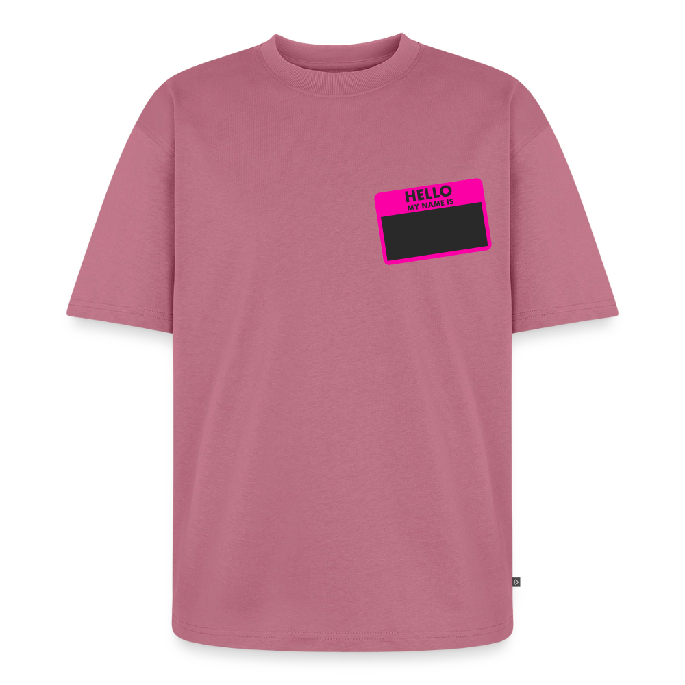 hello my name is album shirt - mauve
