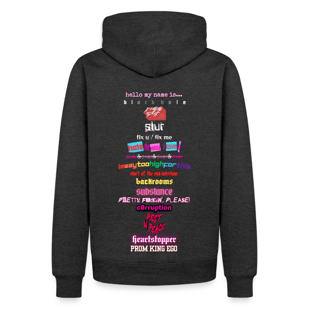 jack. tracklist hoodie - heather anthracite