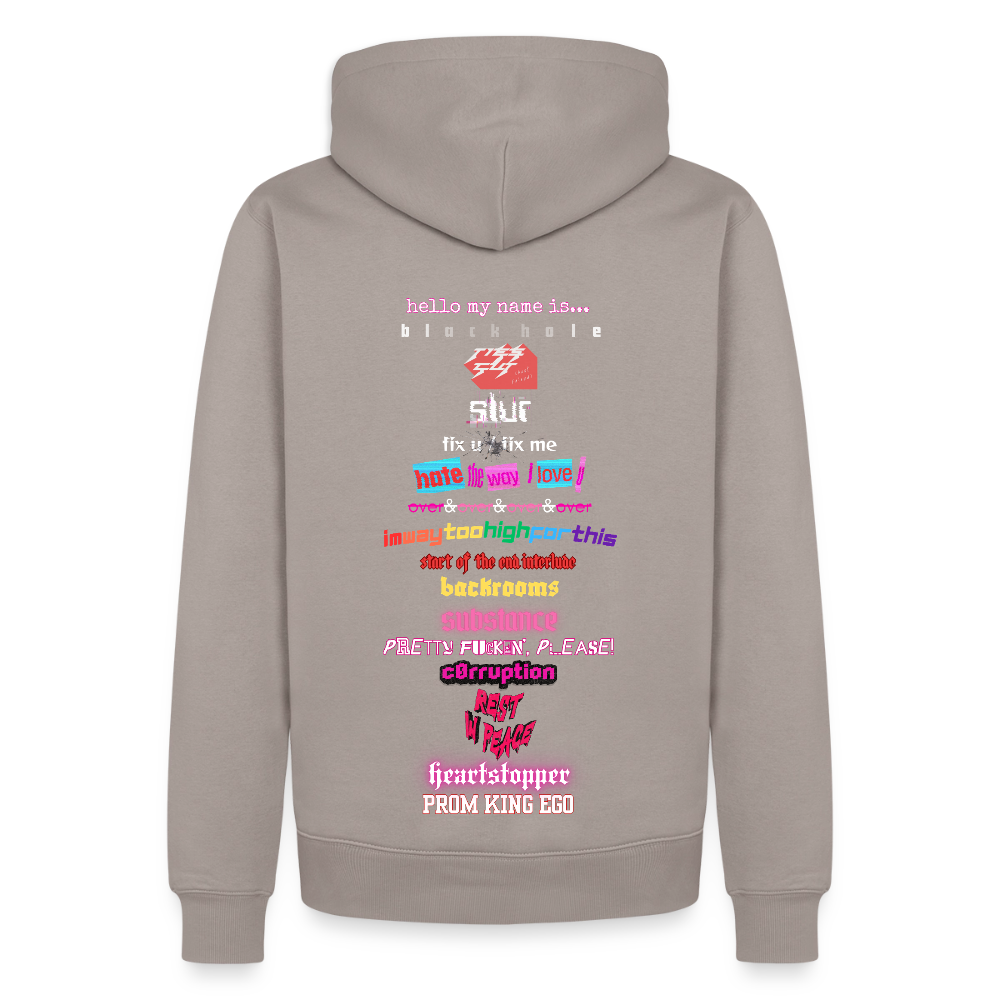 jack. tracklist hoodie - taupe