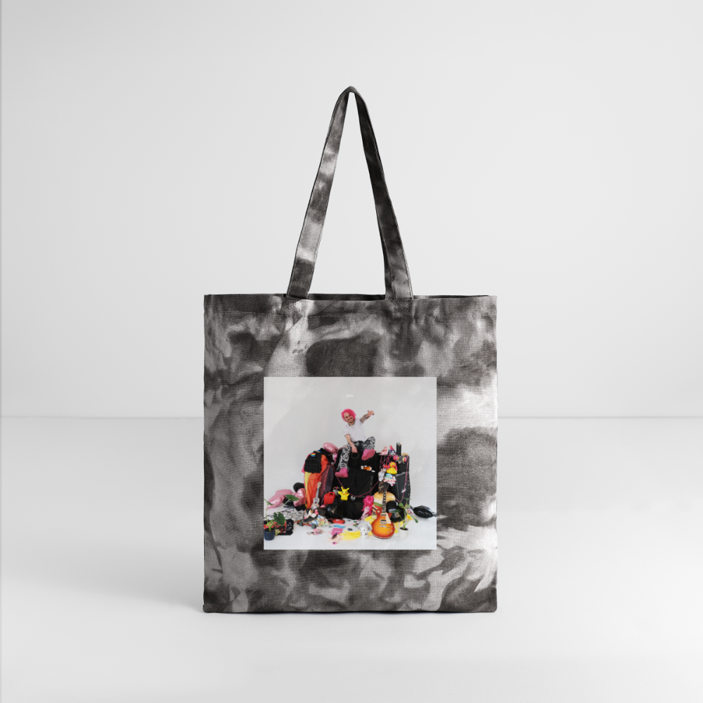 jtu logo / album cover tie dye tote - stormy ash