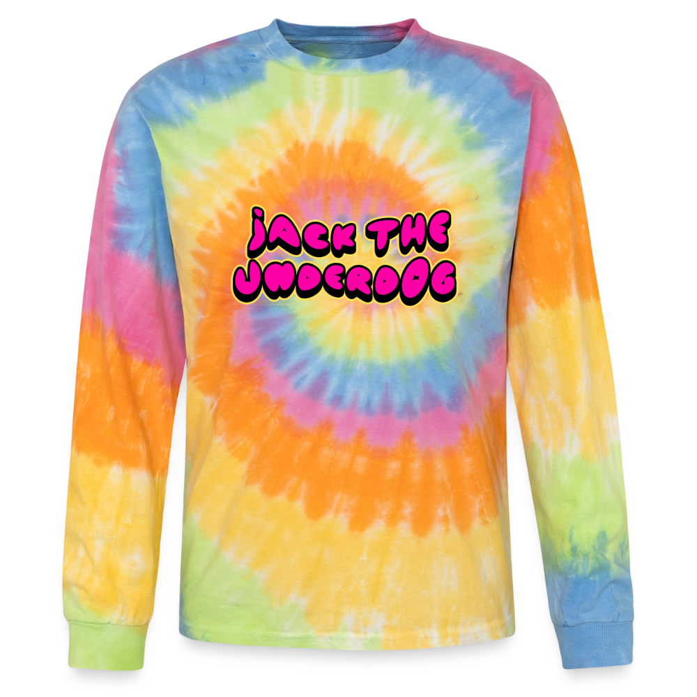 jtu logo tie dye long sleeve - rainbow