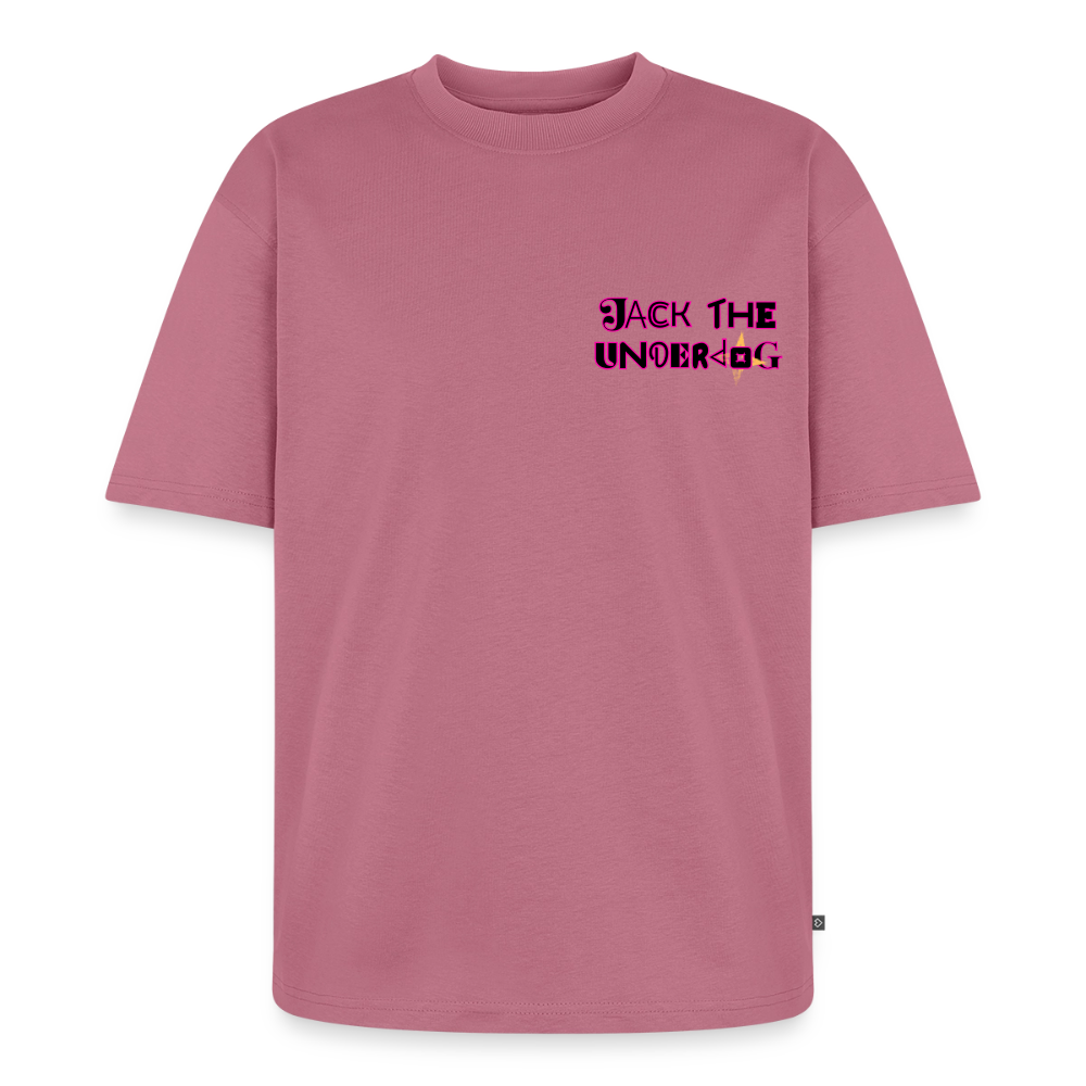 jtu mixed emotions logo / line drawing shirt - mauve