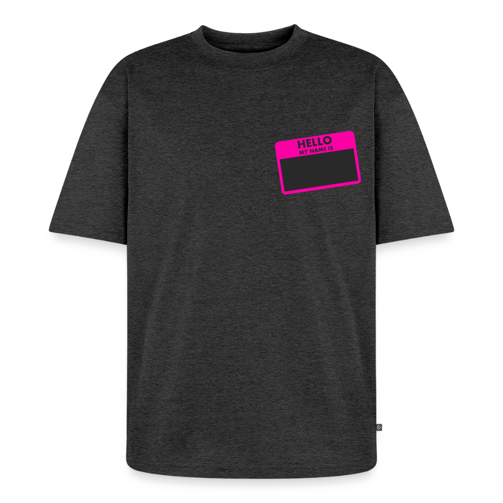 hello my name is album shirt - heather anthracite
