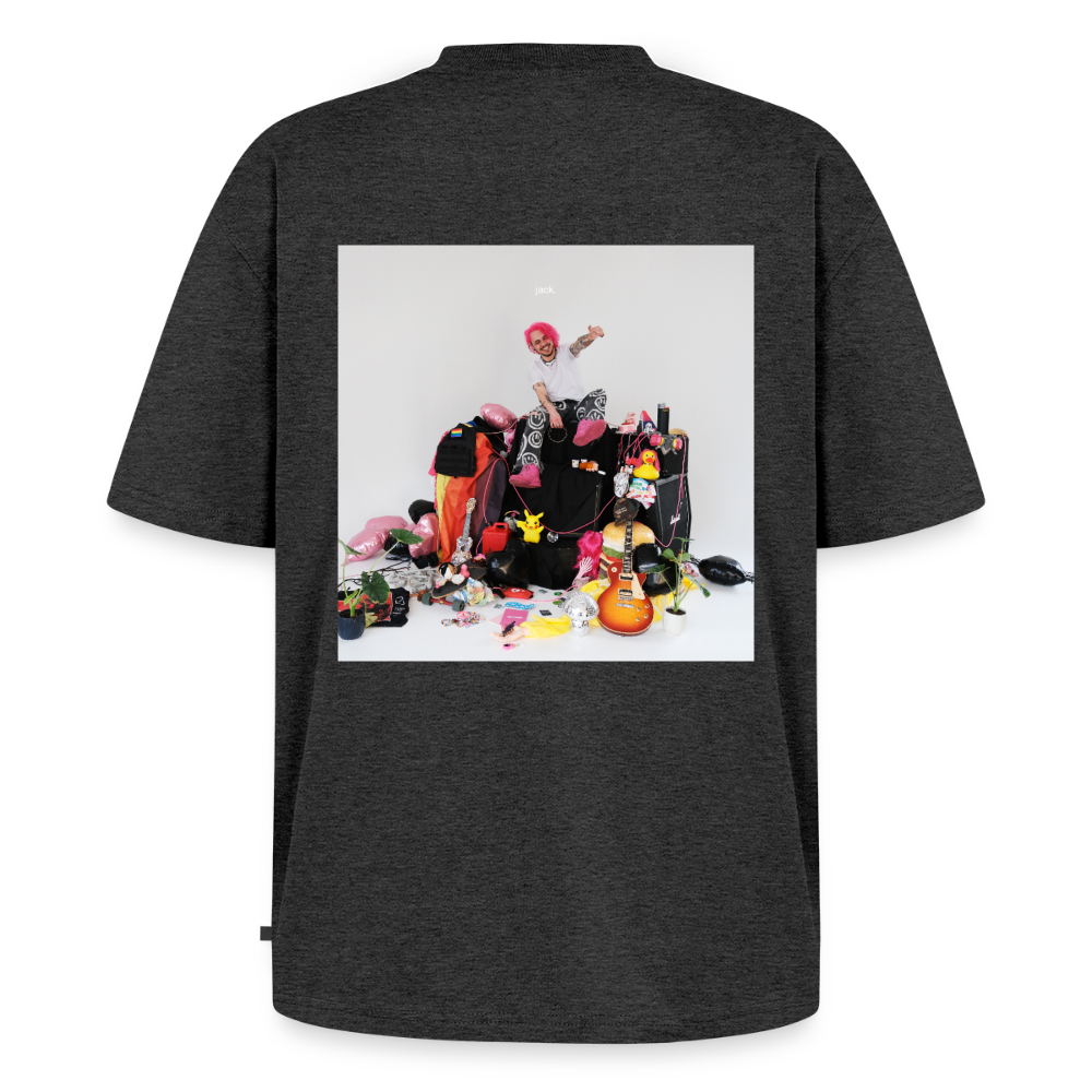 jack. plain album shirt with cover on back - heather anthracite