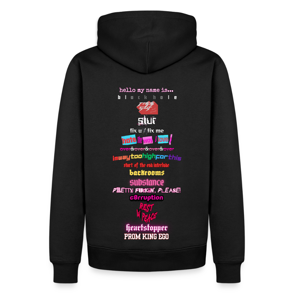 jack. tracklist hoodie - black