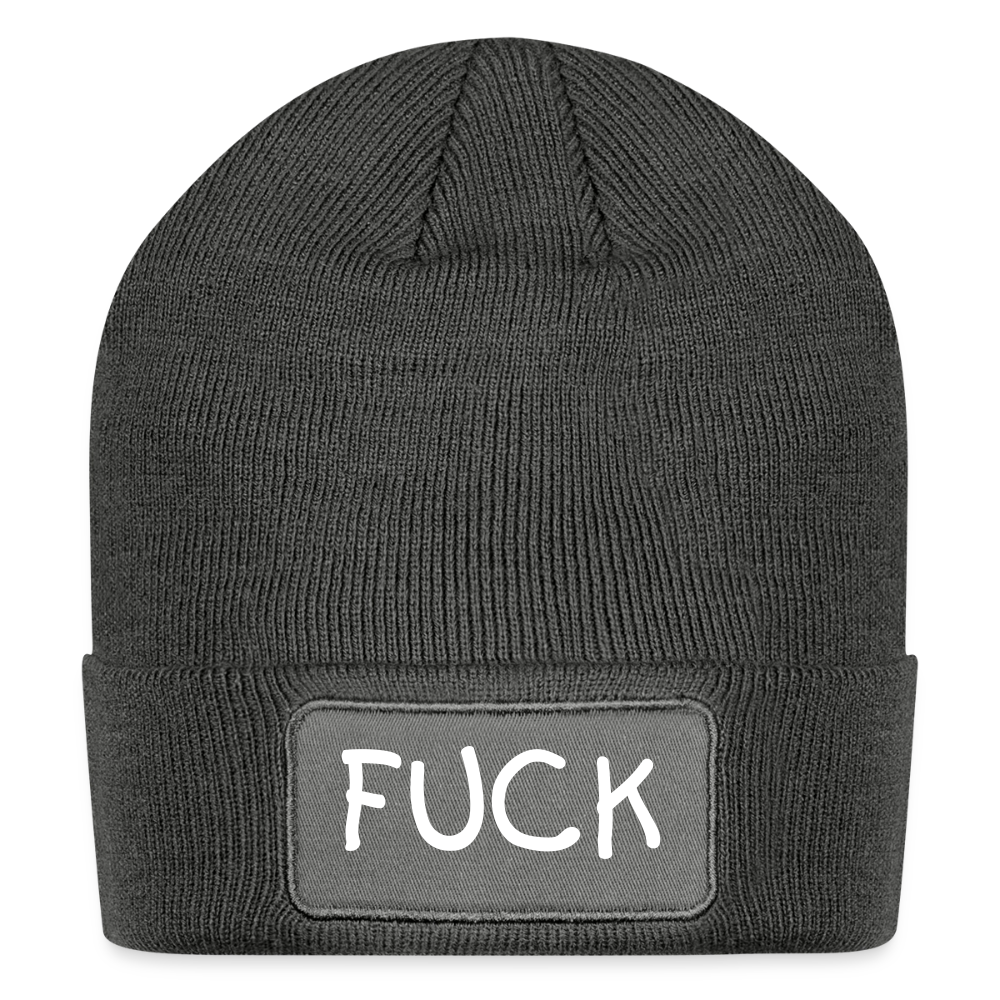 fuck beanie - charcoal grey