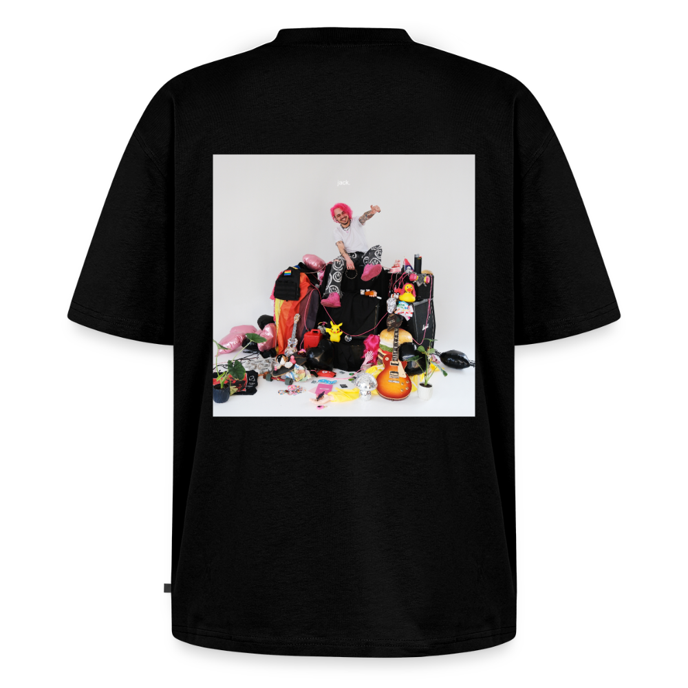 jack. plain album shirt with cover on back - black