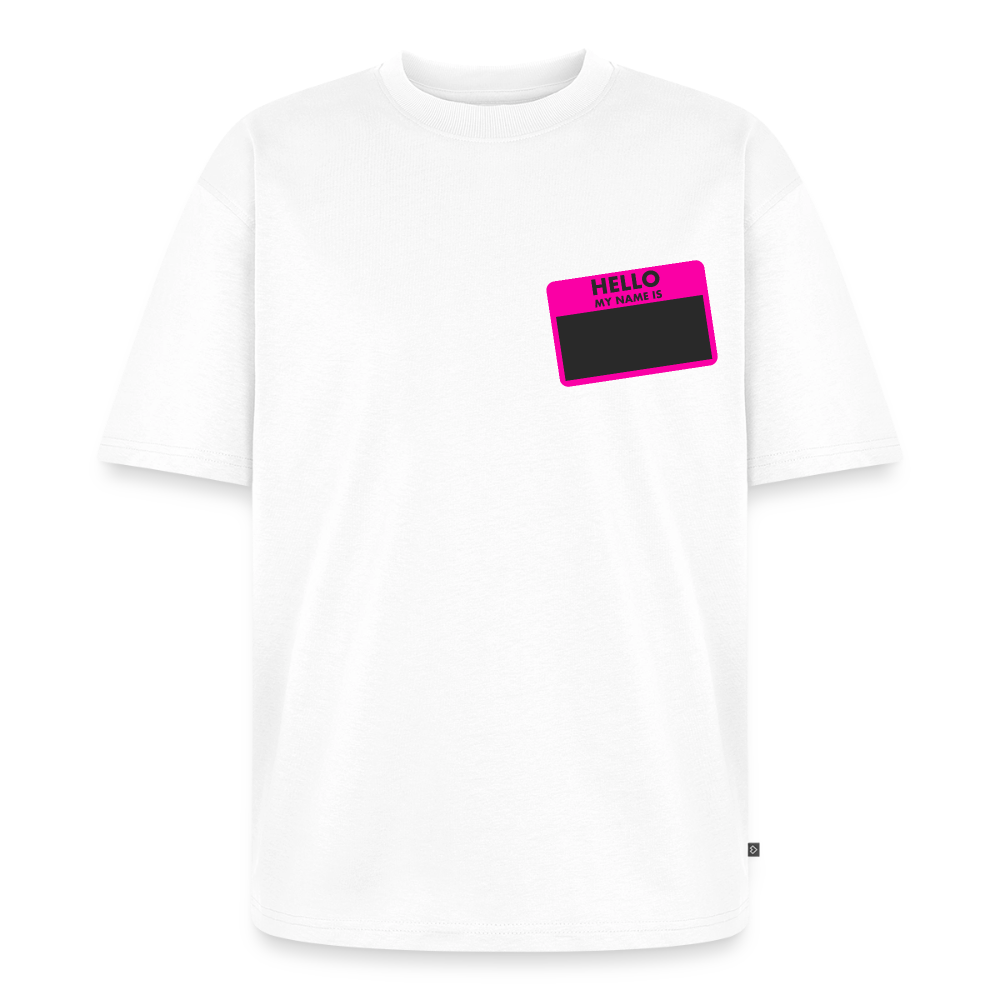 hello my name is album shirt - white