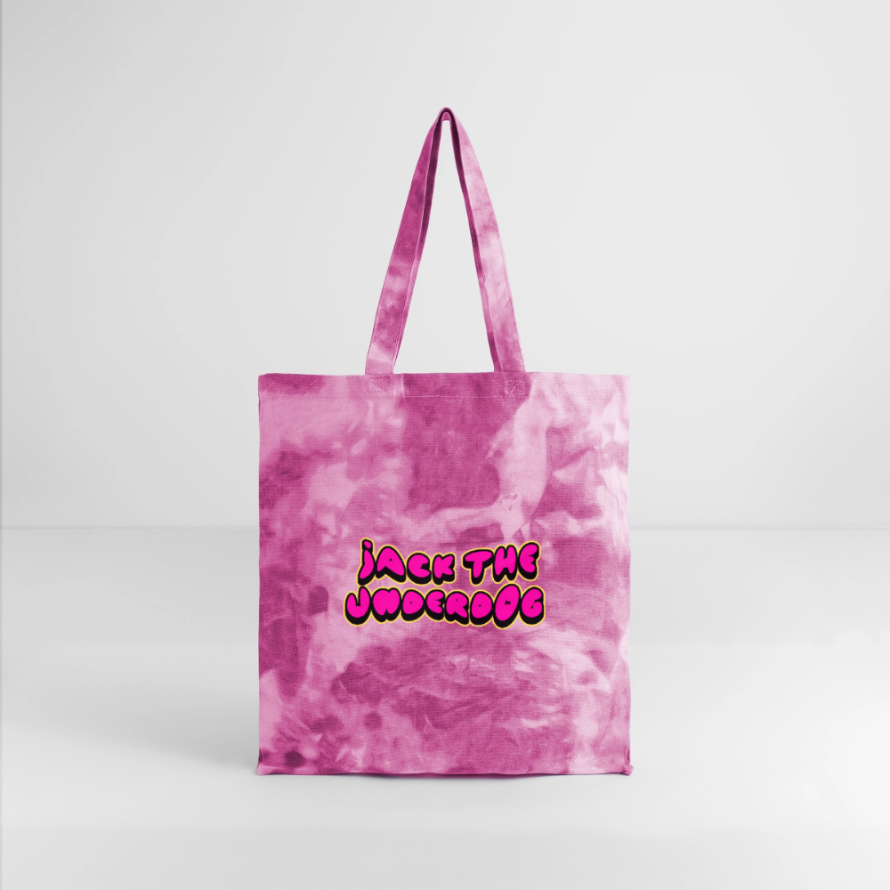 jtu logo / album cover tie dye tote - pink lady