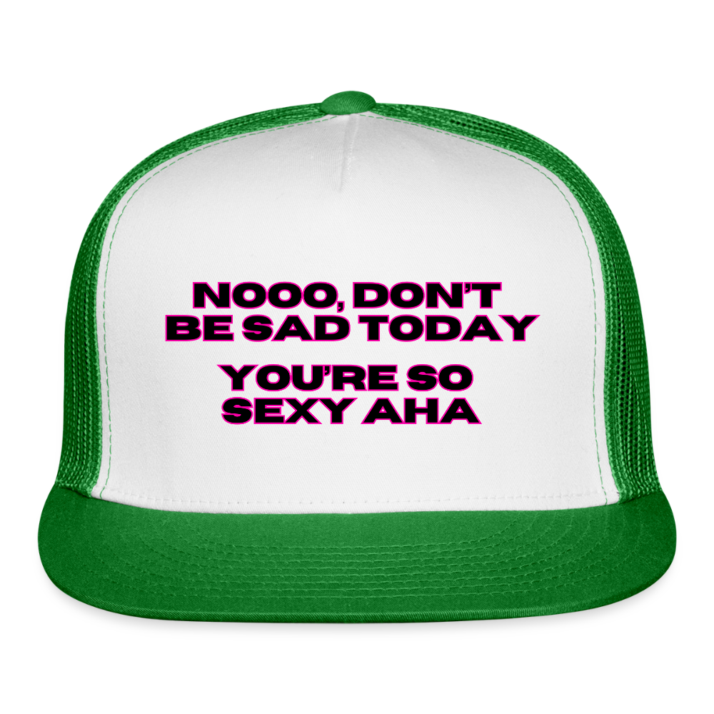 youre so sexy hat - white/kelly green