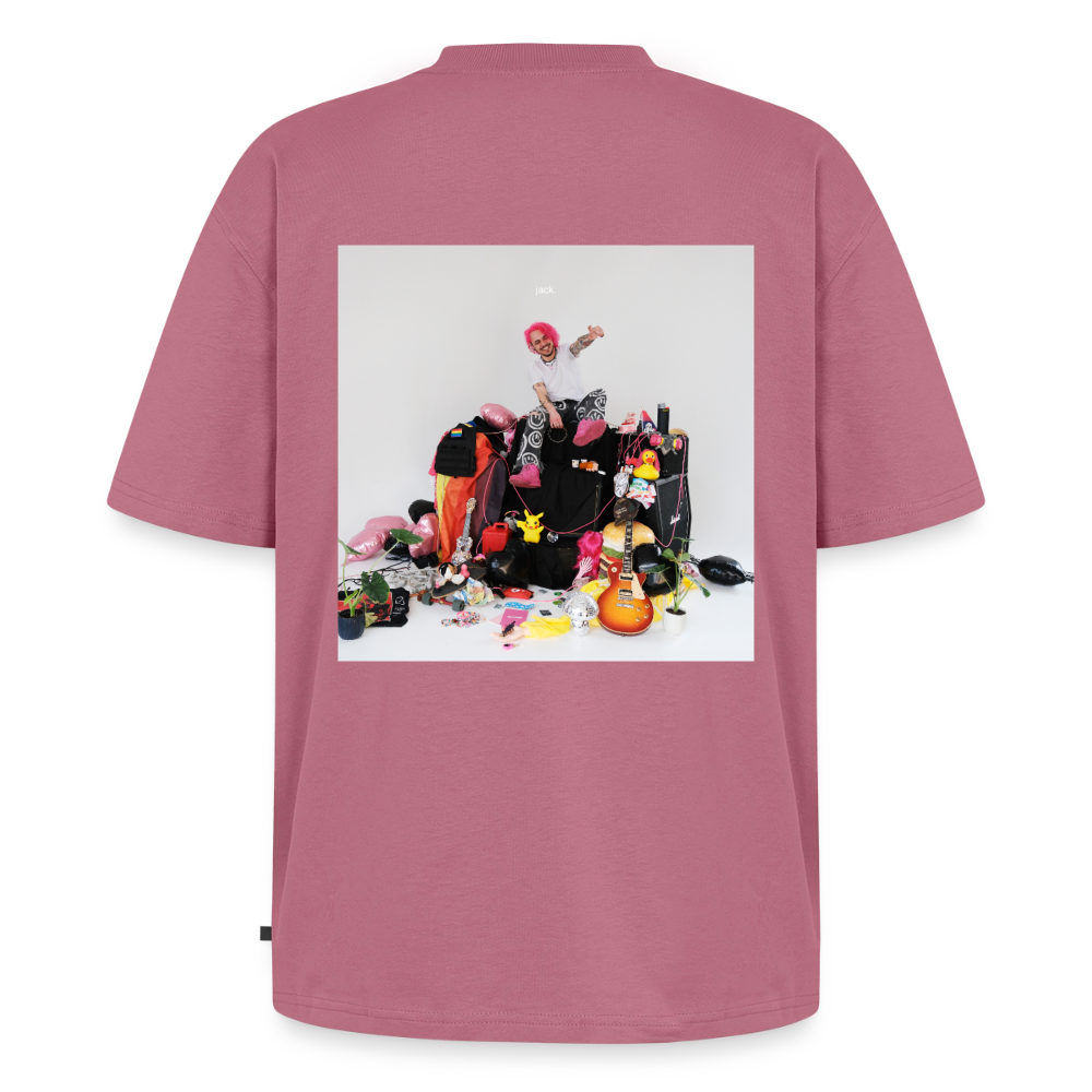 jack. plain album shirt with cover on back - mauve