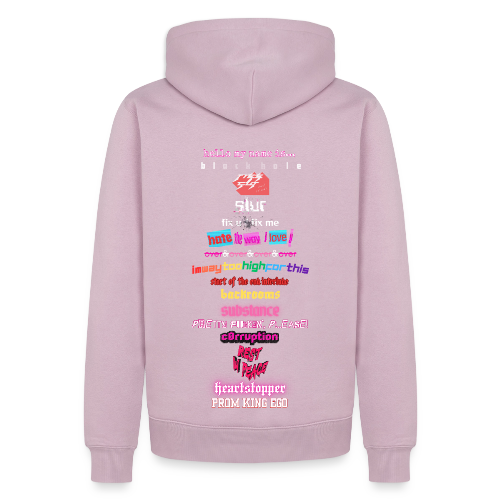 jack. tracklist hoodie - dusty pink