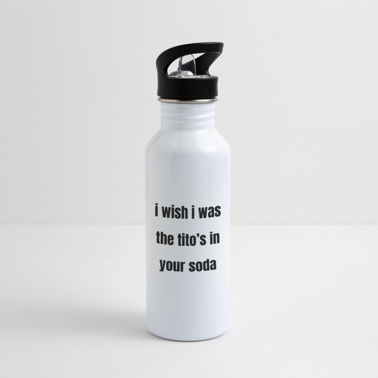 slur water bottles - white