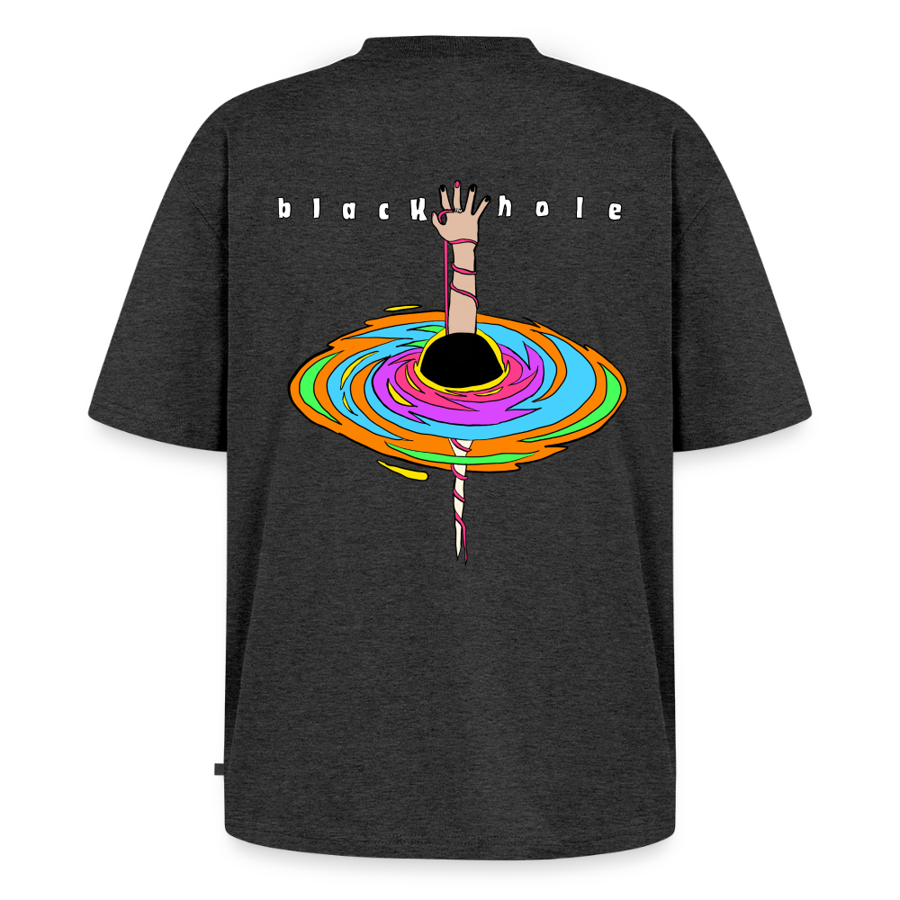 black hole collab shirt w/ Meagan Nystrom - heather anthracite