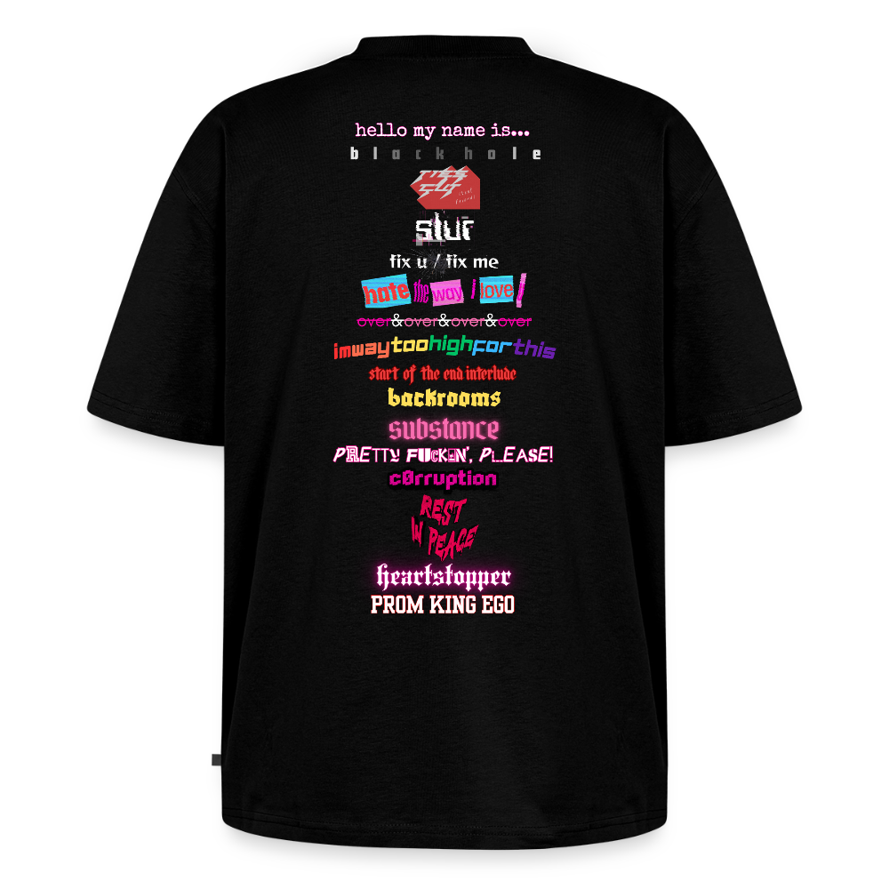 oversized jack. album cover shirt - black