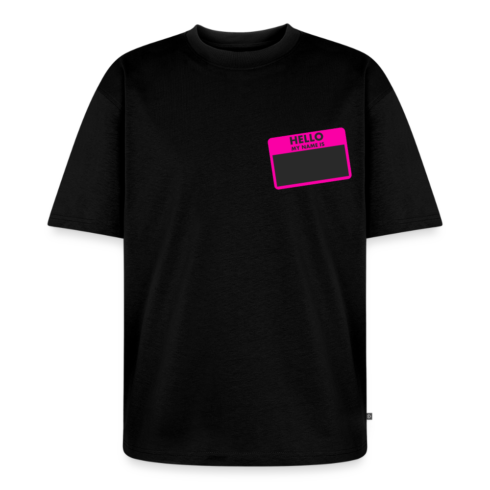 hello my name is album shirt - black