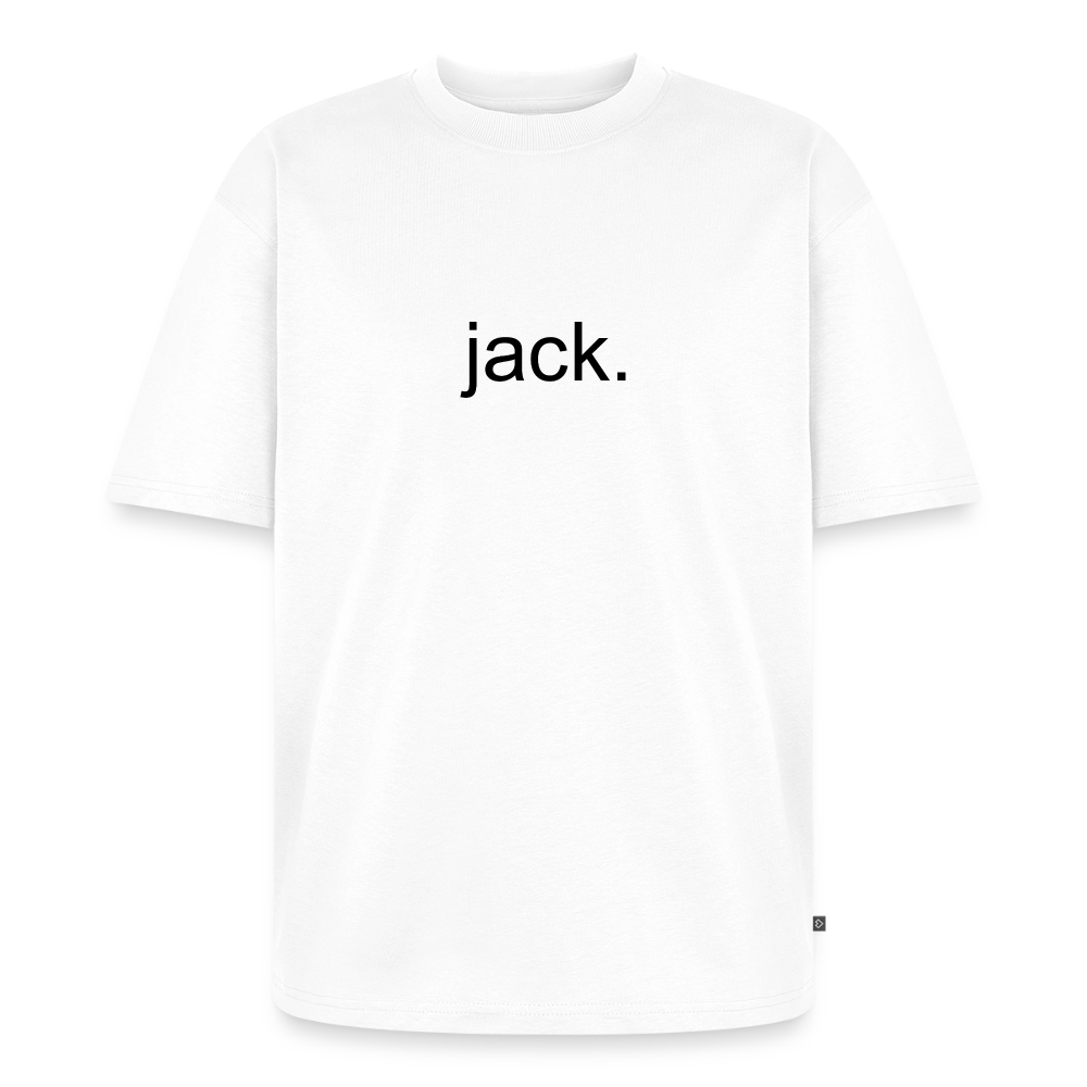 jack. plain album shirt with cover on back - white