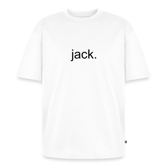 jack. plain album shirt with cover on back - white