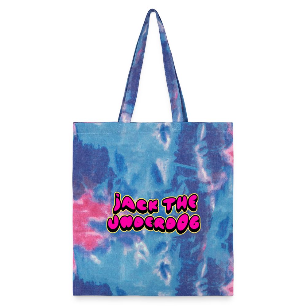 jtu logo / album cover tie dye tote - cotton candy 