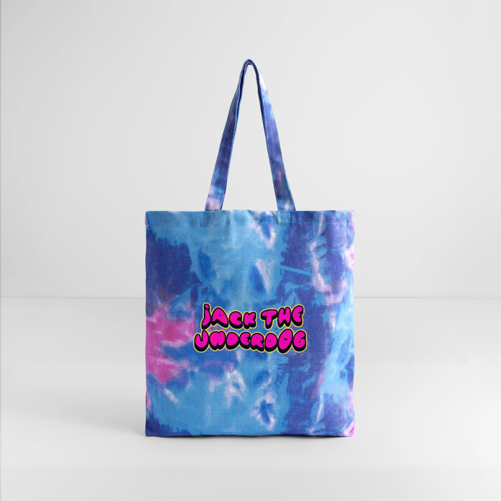 jtu logo / album cover tie dye tote - cotton candy 