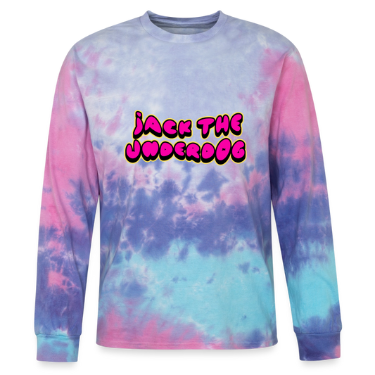 jtu logo tie dye long sleeve - cotton candy