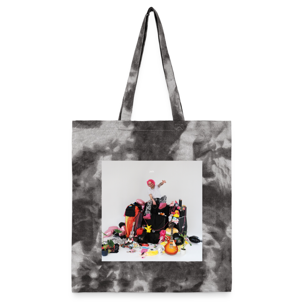 jtu logo / album cover tie dye tote - stormy ash