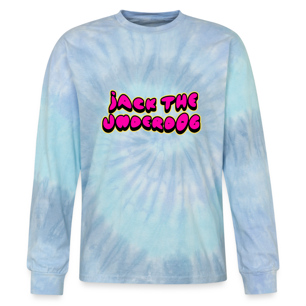 jtu logo tie dye long sleeve - blue lagoon