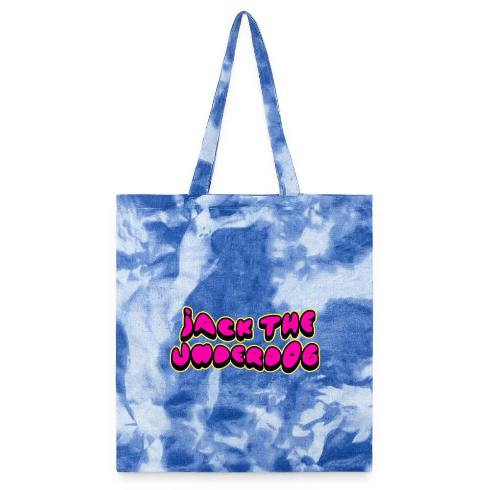 jtu logo / album cover tie dye tote - cloudy blue