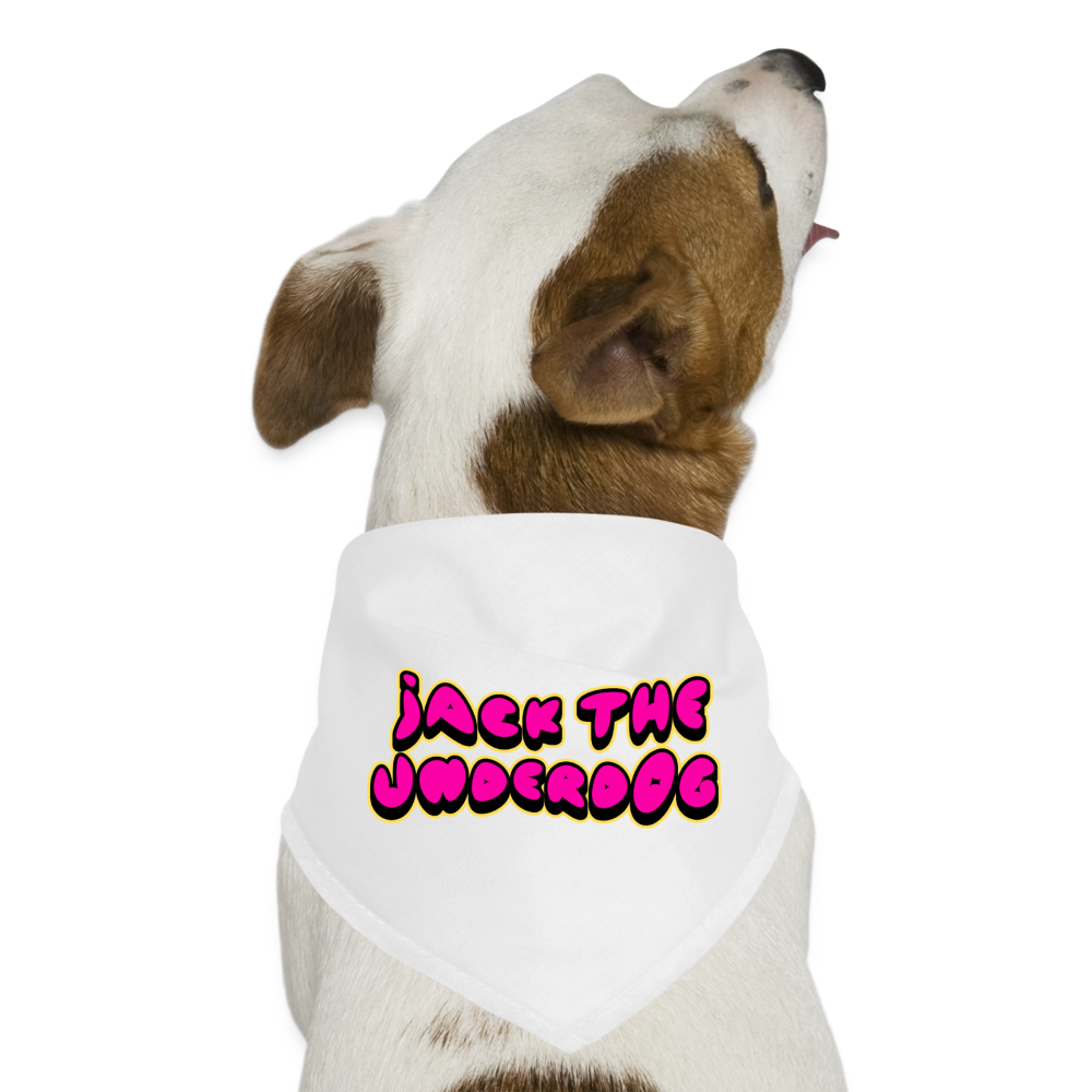 jtu logo dog bandanas - white
