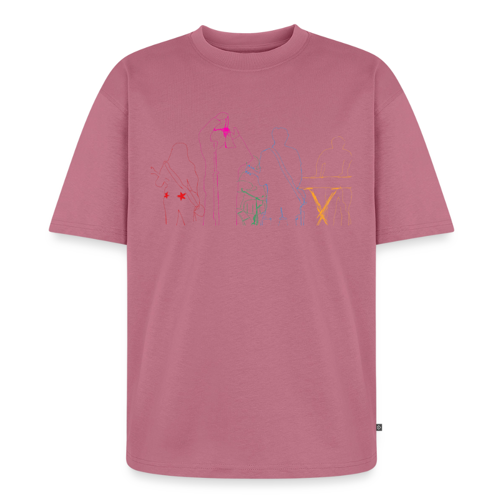 mixed emotions line drawing (plain) - mauve