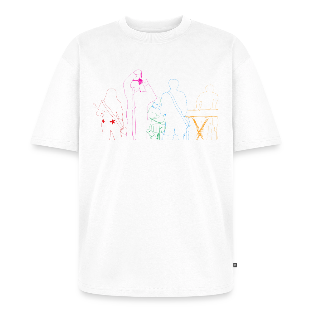 mixed emotions line drawing (plain) - white