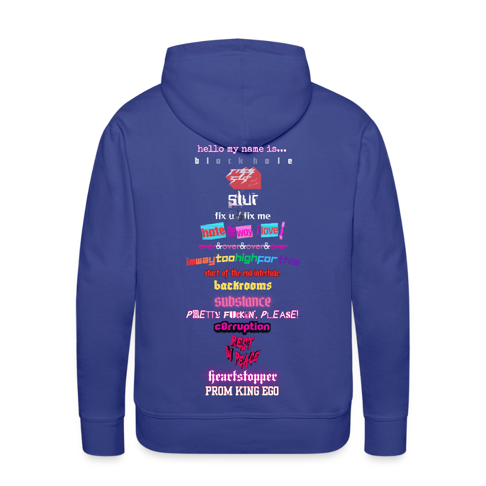 jack. tracklist hoodie - royal blue