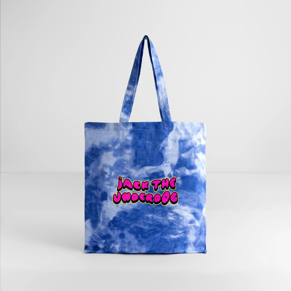 jtu logo / album cover tie dye tote - cloudy blue