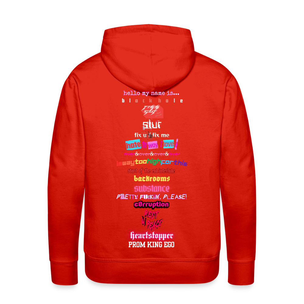 jack. tracklist hoodie - red