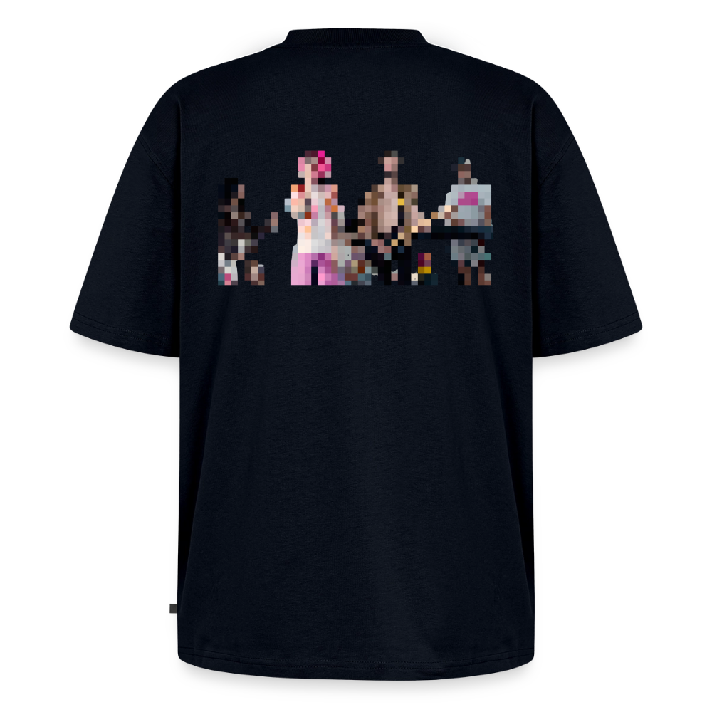 jtu mixed emotions logo / pixelated band shirt - navy