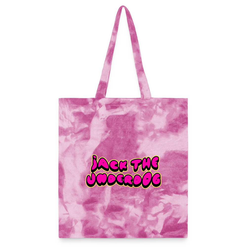 jtu logo / album cover tie dye tote - pink lady