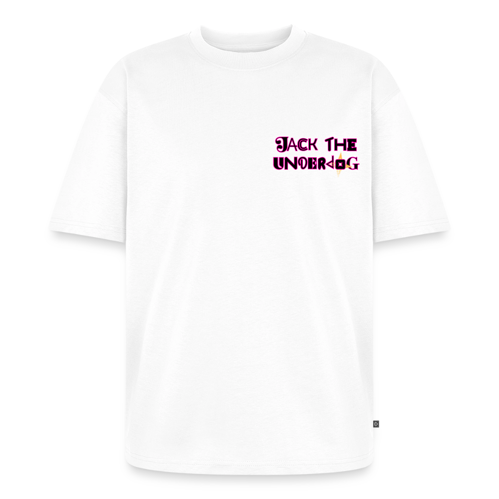 jtu mixed emotions logo / line drawing shirt - white