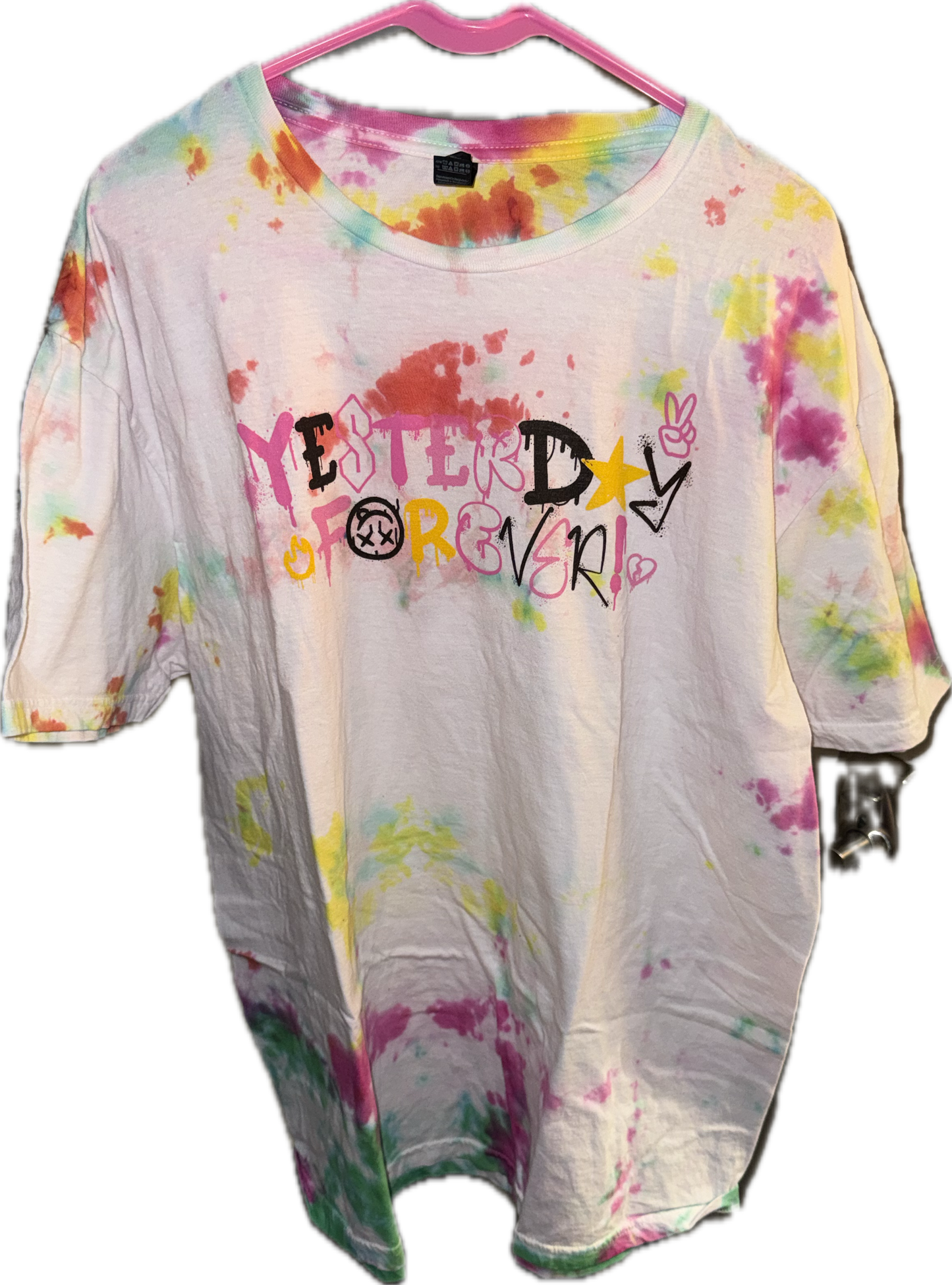 XL rainbow tie-dye yesterday forever! shirt