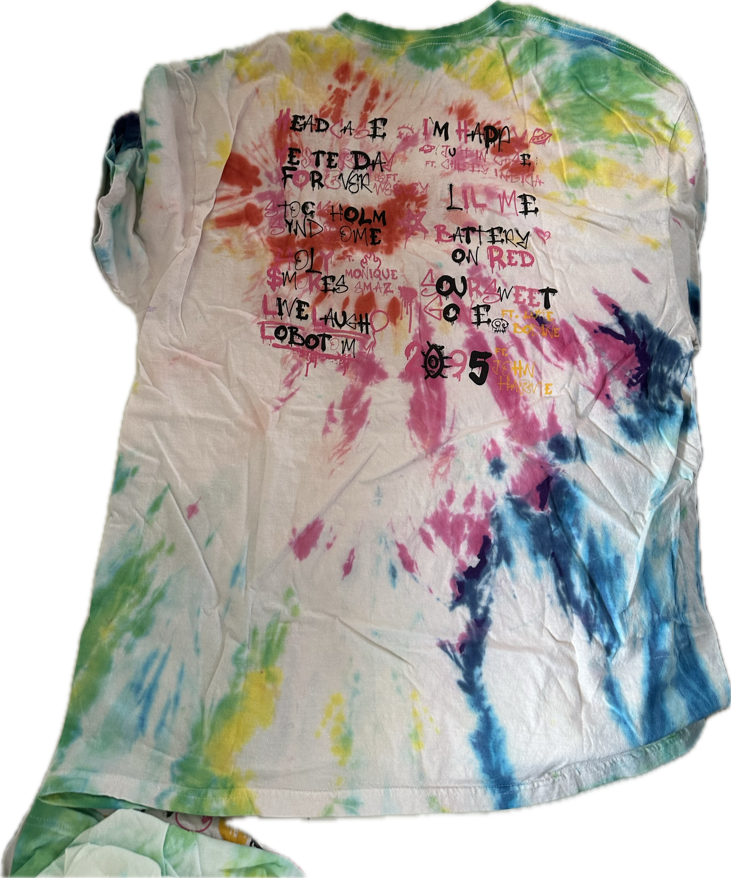 XL rainbow tie dye YESTERDAY FOREVER! shirt