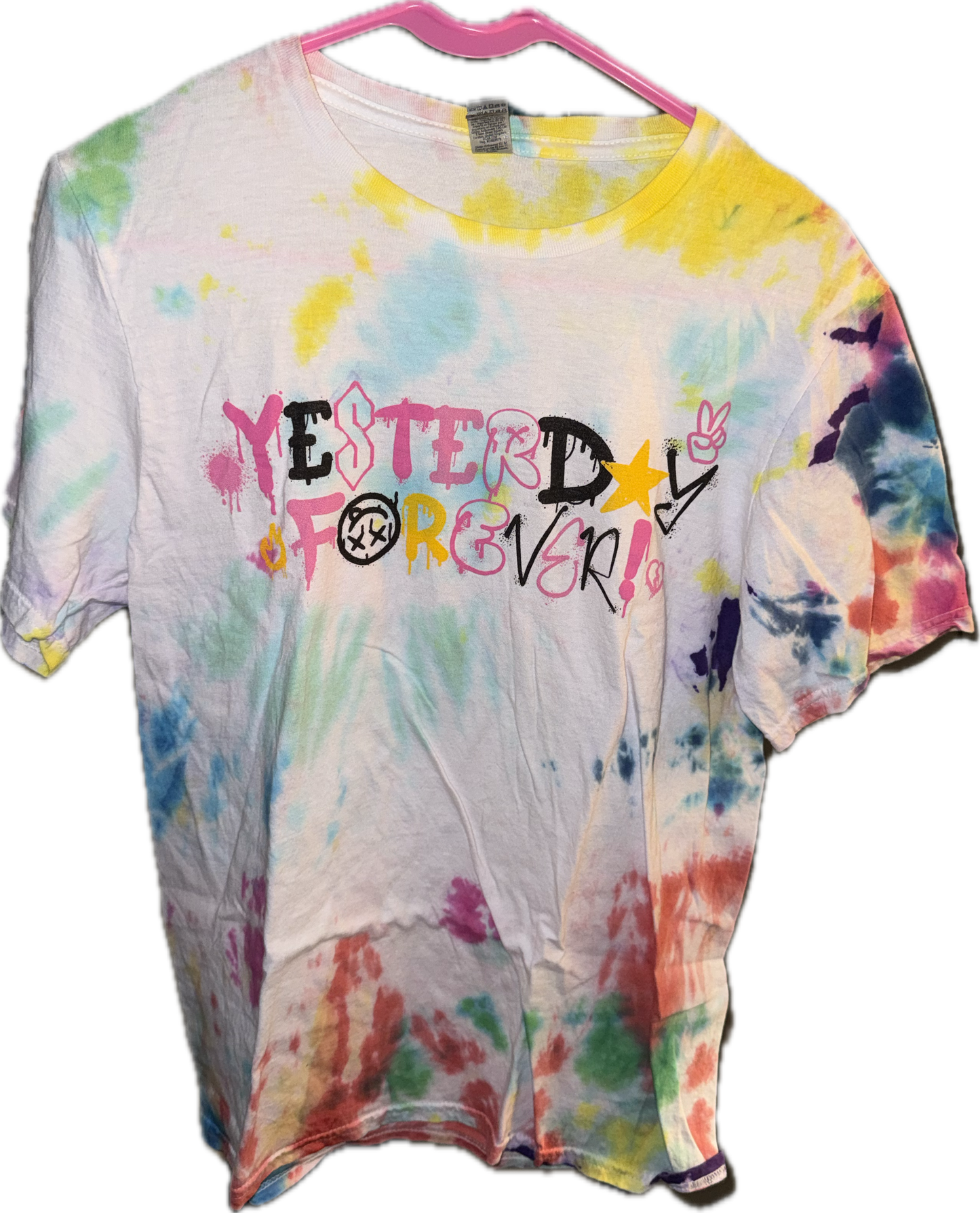 small rainbow tie-dye yesterday forever! shirt